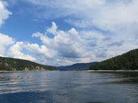 Motorbootfahrt auf dem Jenissei