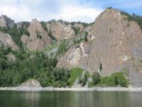 Motorbootfahrt auf dem Jenissei