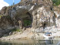 Motorbootfahrt auf dem Jenissei