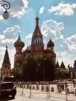 Moskau: Am Roten Platz, die Basiliuskathedrale