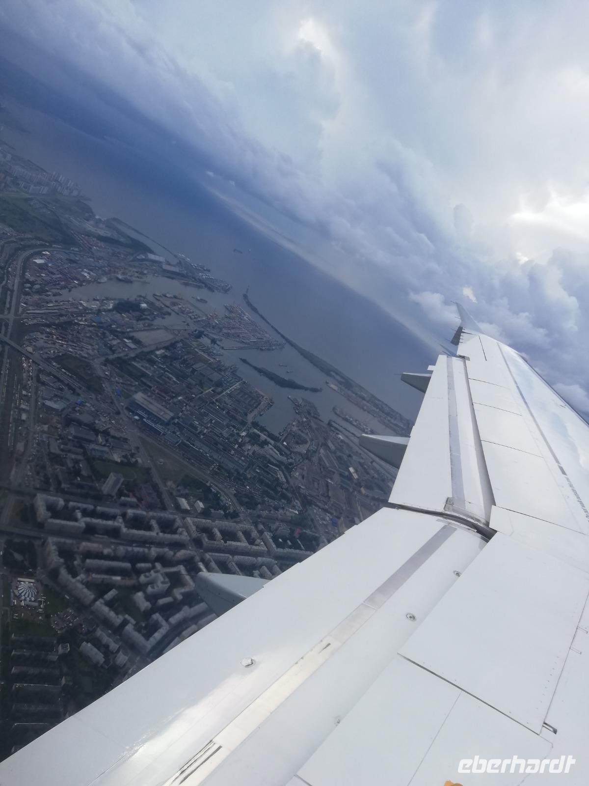 Heimflug - St. Petersburg von oben