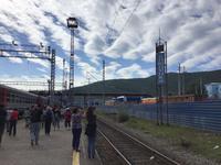 Baikalbahn am Bahnhof