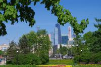 Blick auf Moskau City