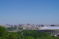 Blick von den Sperlingsbergen auf den Luschniki-Station