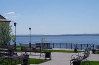 Blick auf den Fluss Swijaga von der Insel Swijaschsk