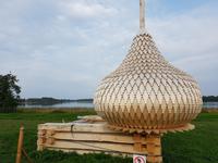 Wolga Kreuzfahrt, Insel Kishi, restaurierte Kuppel mit Espenholzschindeln