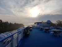 Wolga Kreuzfahrt, am frühen Morgen