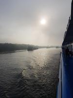Wolga Kreuzfahrt, morgens auf der Newa