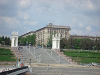 Wolgograd: Treppe am Flusshafen