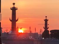 Sonnenuntergang an der Newa