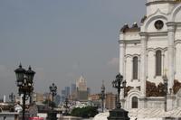 Moscow City im Hintergrund