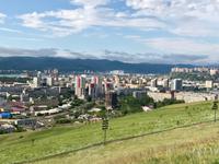 Krasnojarsk: Blick auf die Stadt vom Hügel der Paraskeva-Kapelle