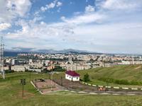 Krasnojarsk: Blick auf die Stadt vom Hügel der Paraskeva-Kapelle
