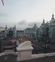 Weißrussischer Bahnhof auf dem Weg zum Hotel