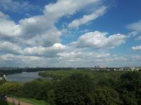 Blick von den Moskauer Sperlingsbergen über die Stadt