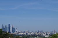 Blick von den Moskauer Sperlingsbergen über die Stadt