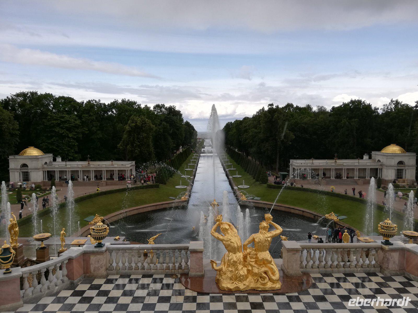 St.Petersburg, Peterhof, Führung im unteren Park
