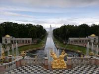 St.Petersburg, Peterhof, Führung im unteren Park