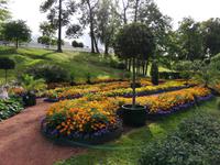 St. Petersburg,Peterhof, Führung im unteren Park