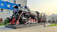 Historische Lok der Transmongolischen Eisenbahn, Ulan Bator