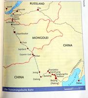 Streckenverlauf Ulan Bator - Peking