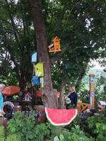 Teezeremonie in schöner Umgebung 