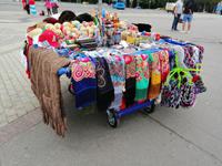 Souvenirsverkäufer auf den Sperlingsbergen 