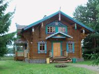 Typisch russisches Holzhaus