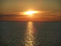 Sonnenuntergang auf dem Rybinsker Stausee