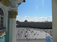Blick aus der Eremitage auf den Schlossplatz
