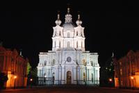 Smolny-Kloster bei Nacht - im Rahmen Lichterfahrt