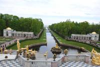 Blick in Richtung Finnischer Meerbusen vom Palast aus