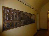 Im zweiten Weltkrieg wurde der Palast stark in Mitleidenschaft gezogen. Dieses Bild zeigt die Zerstörungen.