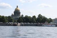 Blick vom Boot auf die Isaak Kathedrale