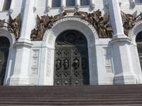 Russland, Moskau, Eingang zur Christ Erlöser Kirche