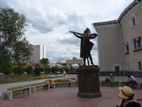 Russland, Burjatien, Ulan-Ude, Denkmal für Baletttänzer