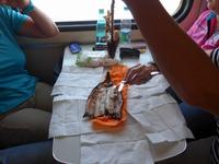 Russland, Burjatien, Omulessen in der Transsib