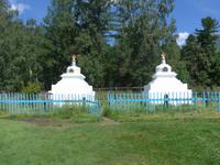 Russland, Tunkatal, Arshan, Stupas am budd. Tempel