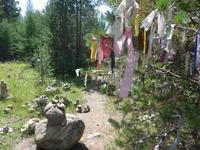 Russland, Tunkatal, Arshan, Wunschsteine und-bänder