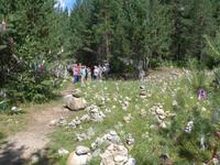 Russland, Tunkatal, Arshan, Wunschsteine und-bänder