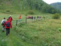 Russland, Baikalsee, Polovinnia, Weg zum 