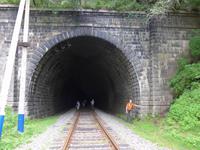 Russland, Baikalsee, Polovinnia, längster Tunnel
