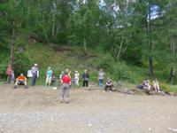 Russland, Baikalsee, Polovinnia, am Badestrand
