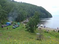 Russland, Baikalsee, Polovinnia, Verpflegung der Touristen