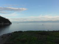 Russland, Baikalsee, Polovinnia am Abend