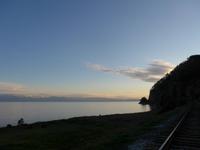 Russland, Baikalsee, Polovinnia am Abend