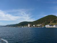 Russland, Listvjanka, vom Boot aus