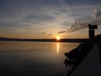 Russland, Listvjanka, Sonnenuntergang