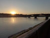 Russland, Irkutsk, Abschied an der Angara, letzter Sonnenuntergang in Sibirien