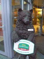 Russland, Irkutsk, sogar der Bär schaut traurig - unsere Reise geht zu Ende